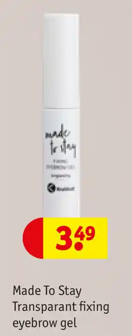 Kruidvat Made to Stay Transparent fixing eyebrow gel aanbieding