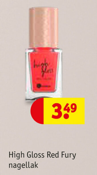 Kruidvat High Gloss Red Fury nagellak aanbieding