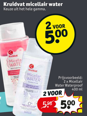 Kruidvat Micellair water aanbieding