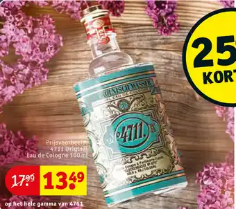 Kruidvat 4711 Original Eau de Cologne 100ml aanbieding