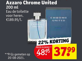 Kruidvat Azzaro Chrome United 200ml aanbieding