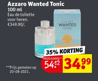 Kruidvat Azzaro Wanted Tonic 100ml aanbieding