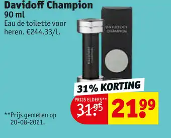 Kruidvat Davidoff Champion aanbieding