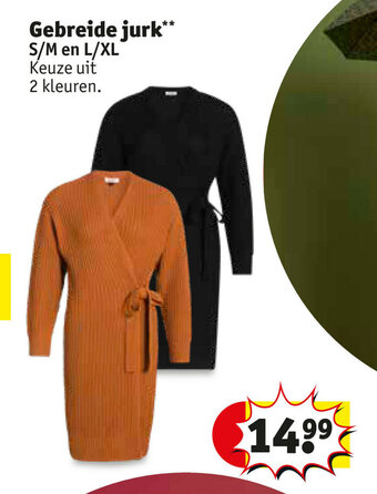 Kruidvat Gebreide jurk aanbieding