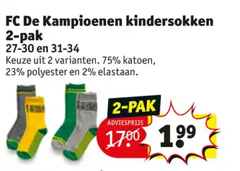 FC De Kampioenen kindersokken 2-pack