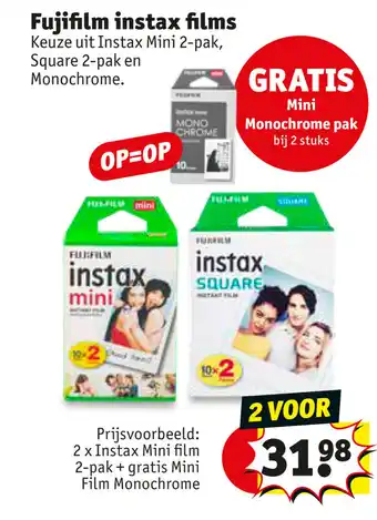 Kruidvat Fujifilm instamax films aanbieding