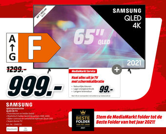 MediaMarkt Samsung QE65Q64AAUXXN QLED 4K TV aanbieding