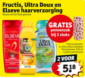 Kruidvat Fructis, Ultra Doux en Elseve haarverzorging aanbieding