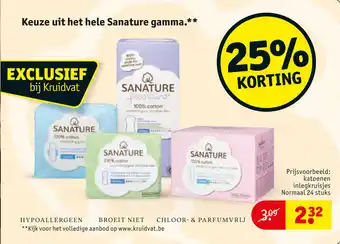 Kruidvat Keuze uit het hele Sanature gamma aanbieding