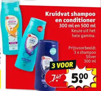 Kruidvat Shampoo en conditioner 300ml aanbieding