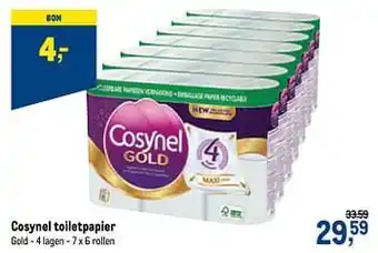 Makro Cosynel toiletpapier gold - 4 lagen aanbieding