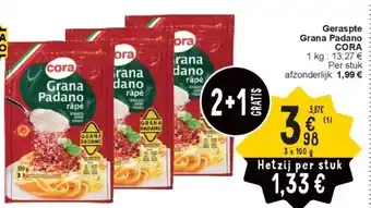 Cora Geraspte Grana Padano CORA aanbieding