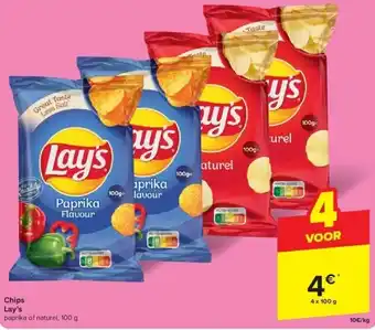 Carrefour Chips Lay’s aanbieding