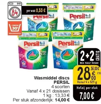 Cora Wasmiddel discs PERSIL aanbieding