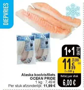 Cora Alaska koolvisfi lets OCEAN PRIDE aanbieding