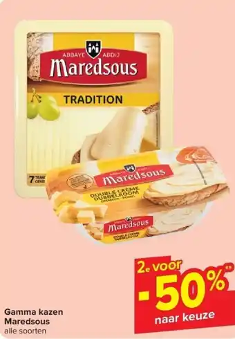 Carrefour Gamma kazen Maredsous aanbieding