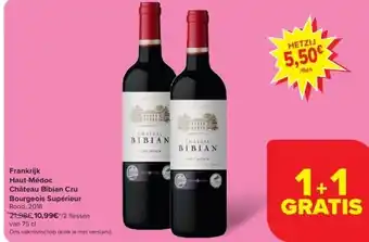 Carrefour Frankrijk Haut-Médoc Château Bibian Cru Bourgeois Supérieur aanbieding