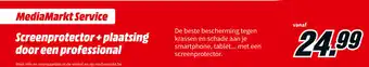 Screenprotector + plaatsing door een professional