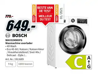 Bosch WAX32MM0FG Wasmachine voorlader