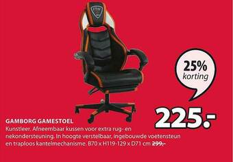 Jysk Gamborg Gamestoel aanbieding