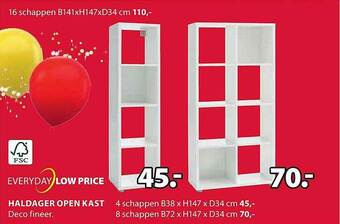 Jysk Haldager Open Kast aanbieding