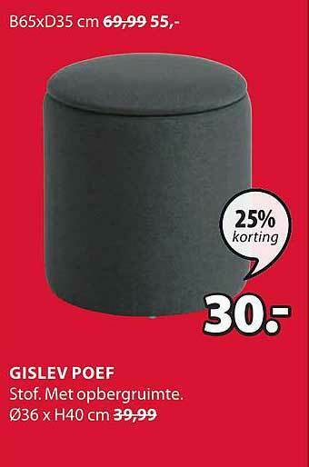Jysk Gislev Poef aanbieding