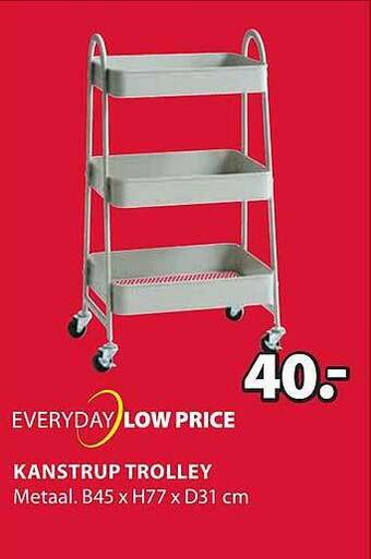 Jysk Kanstrup Trolley aanbieding