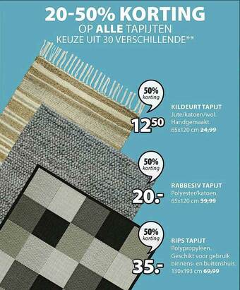 20-50% Korting Op Alle Tapijten