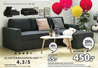 Jysk Salontafel, Bedbank aanbieding