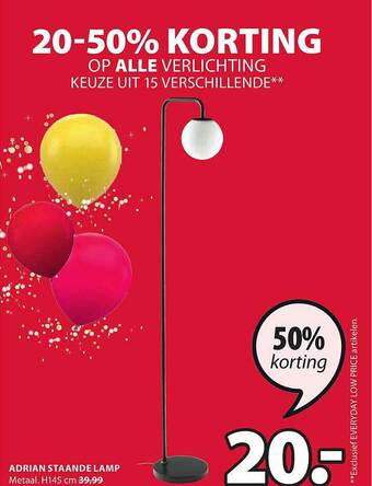 Jysk Adrian Staande Lamp aanbieding