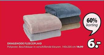 Jysk Dragenhode Fleeceplaid aanbieding