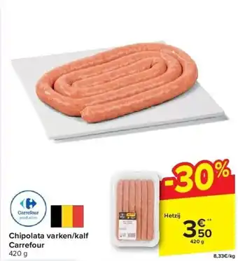 Carrefour Chipolata varken/kalf Carrefour aanbieding