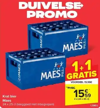 Carrefour Krat bier Maes aanbieding