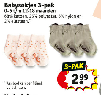 Kruidvat Babysokjes 3-pak aanbieding
