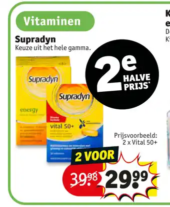 Kruidvat Supradyn 2 x Vital 50+ 2 voor aanbieding