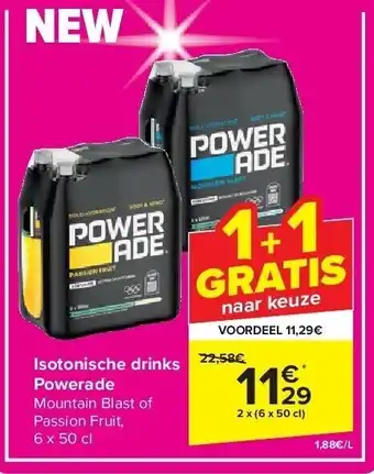 Carrefour Isotonische drinks Powerade aanbieding