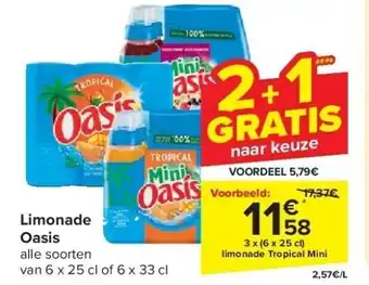 Carrefour Limonade Oasis aanbieding