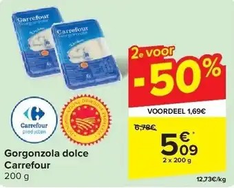 Carrefour Gorgonzola dolce Carrefour aanbieding