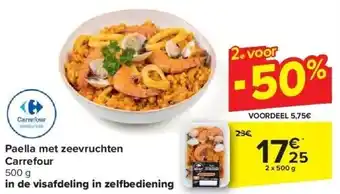 Paella met zeevruchten Carrefour