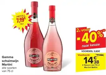 Carrefour Gamma schuimwijn Martini aanbieding