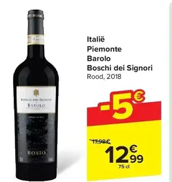 Carrefour Italië Piemonte Barolo Boschi dei Signori aanbieding