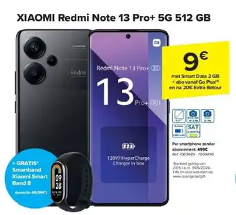 Carrefour XIAOMI Redmi Note 13 Pro+ 5G 512 GB aanbieding