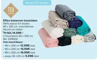 Effen katoenen hoeslaken