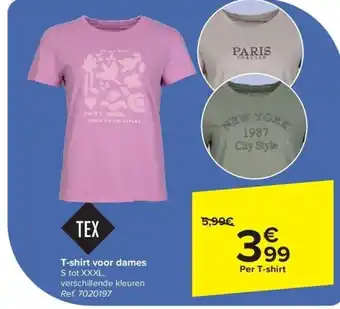 Carrefour T-shirt voor dames aanbieding