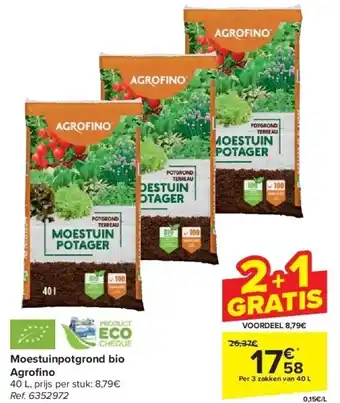 Carrefour Moestuinpotgrond bio Agrofi no aanbieding