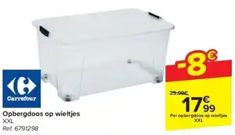 Carrefour Opbergdoos op wieltjes aanbieding