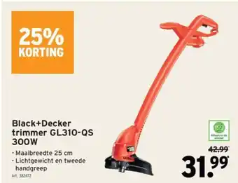 GAMMA Black+Decker trimmer GL310 QS 300W aanbieding