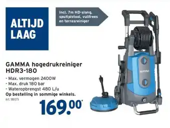 GAMMA hogedrukreiniger HDR3 180 aanbieding