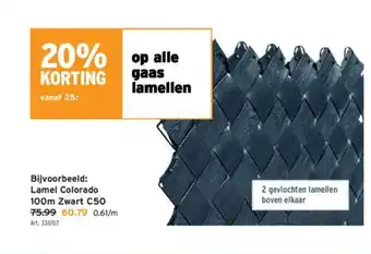 GAMMA Lamel Colorado 100m Zwart C50 aanbieding