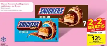 Carrefour ice cream Snickers Crisp aanbieding